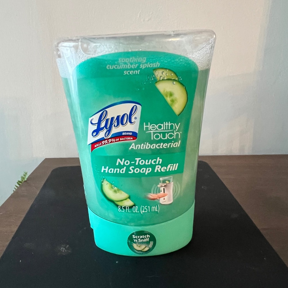 Lysol Healthy Touch Antibacterial No-Touch Hand Soap Refill Cucumber Splash 8.5
